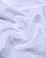 Snowfall White Self Box Check Premium Giza Shirt