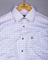 Pepito Gray With White Check Premium Giza Shirt