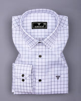 Pepito Gray With White Check Premium Giza Shirt