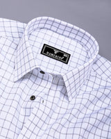 Pepito Gray With White Check Premium Giza Shirt