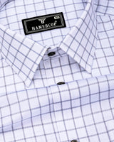 Pepito Gray With White Check Premium Giza Shirt