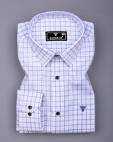 Pepito Blue With White Check Premium Giza Shirt