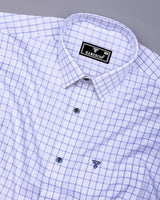 Pepito Blue With White Check Premium Giza Shirt
