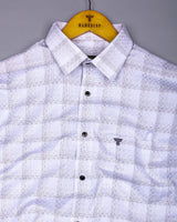 Swiss Gray With White Box Premium Giza Shirt