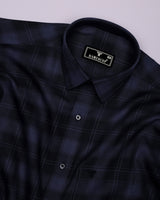 Granite Gray With Black Twill Check Cotton Shirt