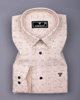 Tifton Cream Arrow Printed Linen Cotton Shirt