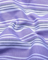 Barcilona Purple With Gray Dobby Stripe Cotton Shirt