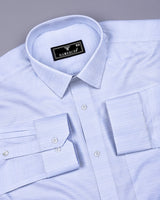 Peprica Skyblue With White Daimond Texture Premium Giza Shirt