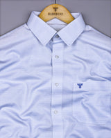 Peprica Skyblue With White Daimond Texture Premium Giza Shirt