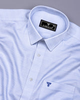 Peprica Skyblue With White Daimond Texture Premium Giza Shirt