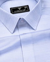 Peprica Skyblue With White Daimond Texture Premium Giza Shirt