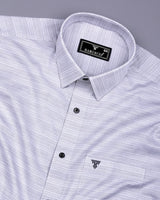 Peprica Gray With White Daimond Texture Premium Giza Shirt