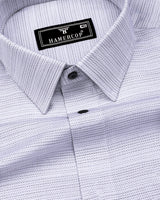 Peprica Gray With White Daimond Texture Premium Giza Shirt