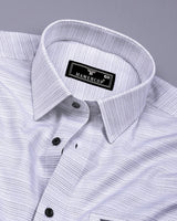 Peprica Gray With White Daimond Texture Premium Giza Shirt