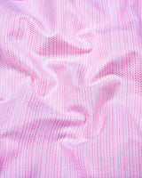 Peprica Pink With White Daimond Texture Premium Giza Shirt