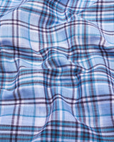 Beloit Blue With White Check Linen Cotton Shirt