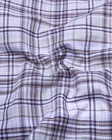 Beloit Gray With White Check Linen Cotton Shirt