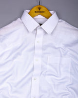 Coxen White Dobby Texture Cotton Shirt