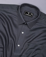 Coxen Gray Dobby Texture Cotton Shirt