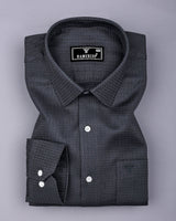 Coxen Gray Dobby Texture Cotton Shirt