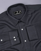 Coxen Gray Dobby Texture Cotton Shirt