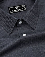 Coxen Gray Dobby Texture Cotton Shirt