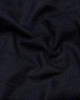 Coxen Black Dobby Texture Cotton Shirt