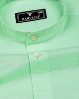 Clinton Mint Green Solid Linen Cotton Shirt