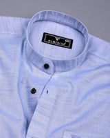 Clinton Gray Solid Linen Cotton Shirt
