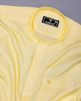 Clinton Yellow Solid Linen Cotton Shirt