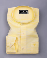 Clinton Yellow Solid Linen Cotton Shirt