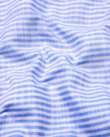 Wexford Blue With White Stripe Linen Cotton Shirt