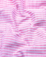 Wexford Pink With White Stripe Linen Cotton Shirt