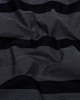 Krong Black With White Pencil Stripe Cotton Shirt