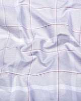 Nordic Gray With White Check Formal Cotton Shirt