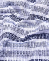 Dolen Multicolor Blue Dobby Stripe Cotton Shirt