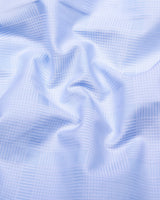 Sky Mist Blue Check Premium Giza Cotton Shirt