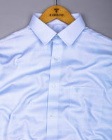 Sky Mist Blue Check Premium Giza Cotton Shirt