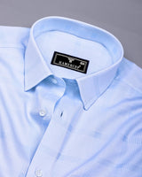 Sky Mist Blue Check Premium Giza Cotton Shirt