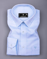 Sky Mist Blue Check Premium Giza Cotton Shirt