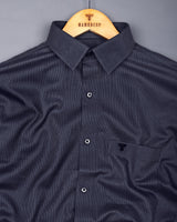 Gray With Black Micro Houndstooth Premium Cotton Shirt
