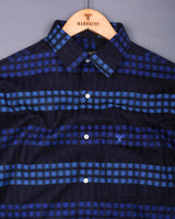 Ermont Black With Blue Check Cotton Shirt