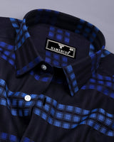 Ermont Black With Blue Check Cotton Shirt