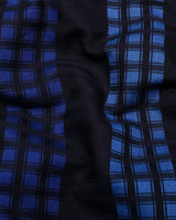 Ermont Black With Blue Check Cotton Shirt