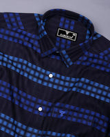 Ermont Black With Blue Check Cotton Shirt