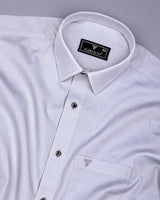 Swifton Gray With White Dobby Formal Cotton Shirt