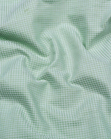 Swifton Green With White Dobby Formal Cotton Shirt
