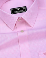 Swifton Pink With White Dobby Formal Cotton Shirt