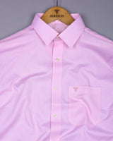 Swifton Pink With White Dobby Formal Cotton Shirt