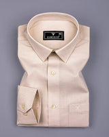 Swifton Cream With White Dobby Formal Cotton Shirt